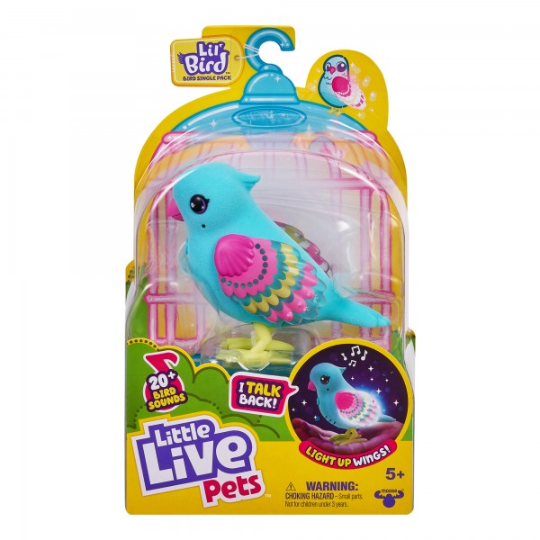 Little Live Pets Lil' Bird Candi Sweet – Oiseau Interactif Qui Chante, Répète La Parole Et Réagit Au Toucher, Pour Enfant 5 Ans+