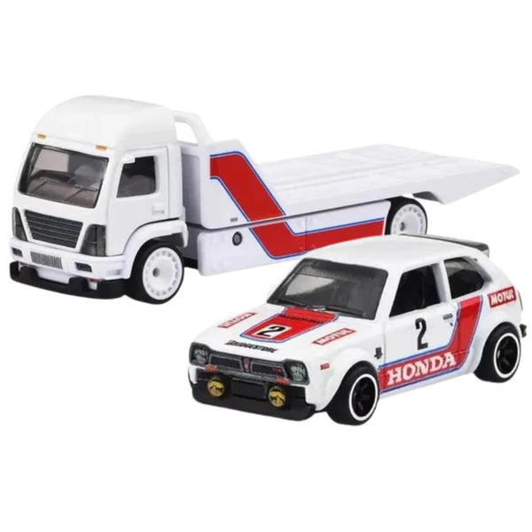 Hot Wheels Team Transport 2025 - '73 Honda Civic Custom & Aero Lift
