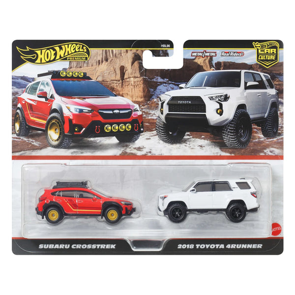 Hot Wheels Premium Car Culture 2-Pack – Subaru Crosstrek & 2018 Toyota 4Runner
