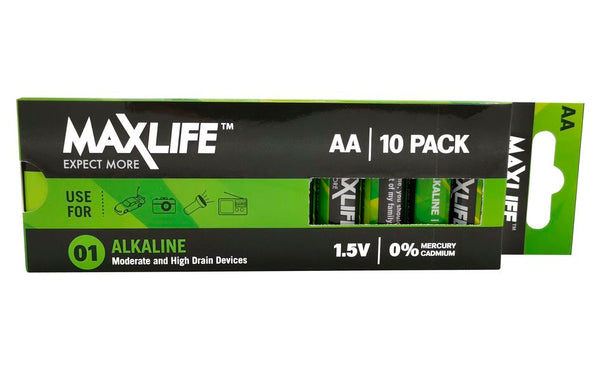 MaxLife Alkaline Battery  AA Pack of 10