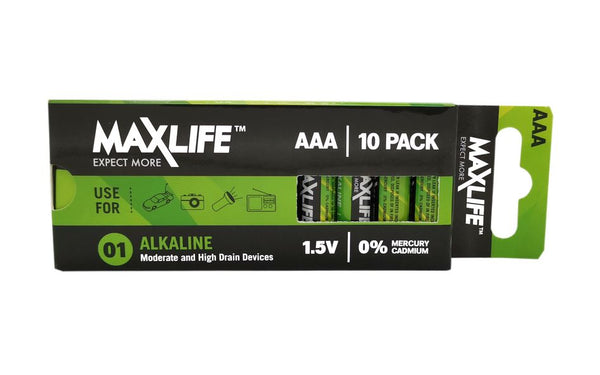 MaxLife Alkaline Battery AAA Pack of 10