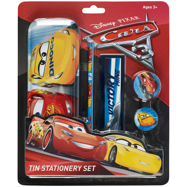 Disney Cars 3 Tin Case Stationery Set