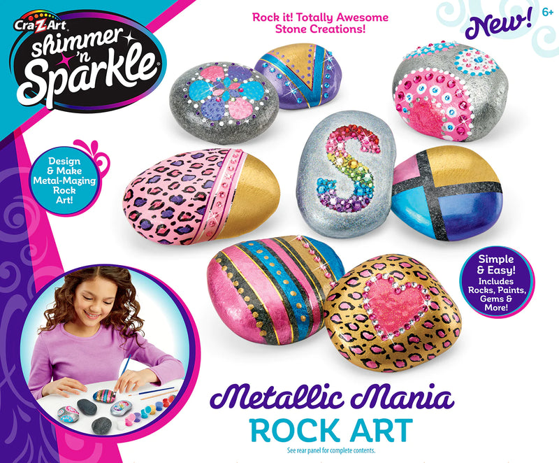 Shimmer And Sparkle Metallic Rock Art
