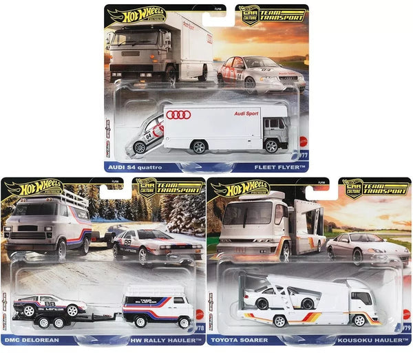 Hot Wheels 2025 Car Culture Team Transport F Case Set of 3 Cars FLF56-957F