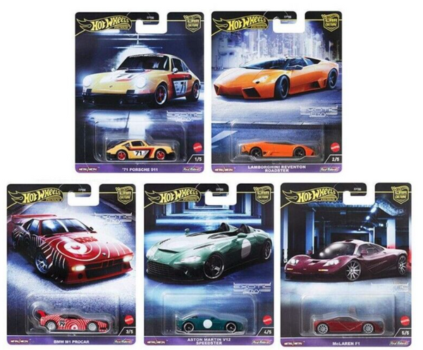 Hot Wheels Premium Car Culture 2024 Exotic Envy Set of 5, 1:64 Cars FPY86-959G