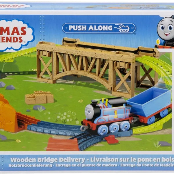 Thomas Friends Push Along Wooden Bridge Delivery Track Set