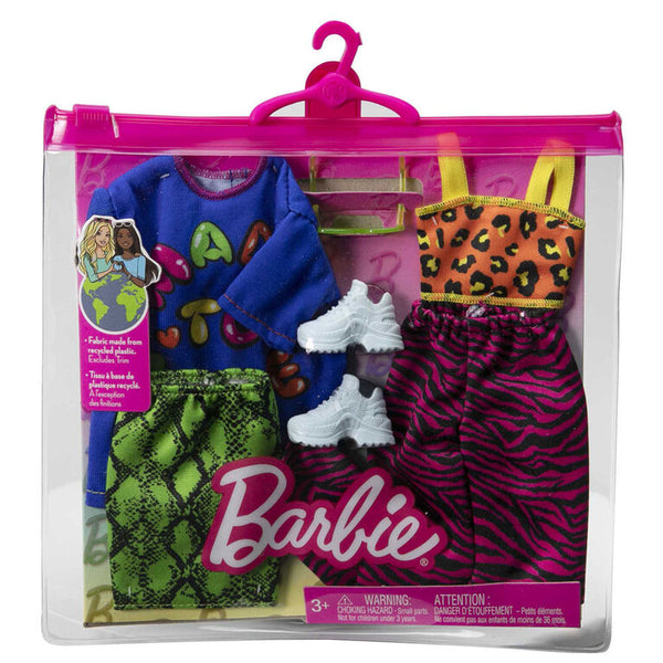 Barbie 2pk Fashions Made to Move Skirt & T-shirt Pants Outfits
