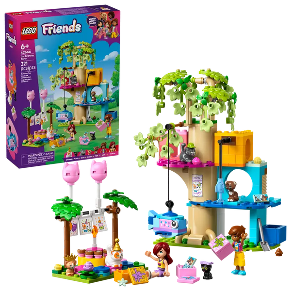 LEGO 42666 Friends Cat Birthday Party & Tree House