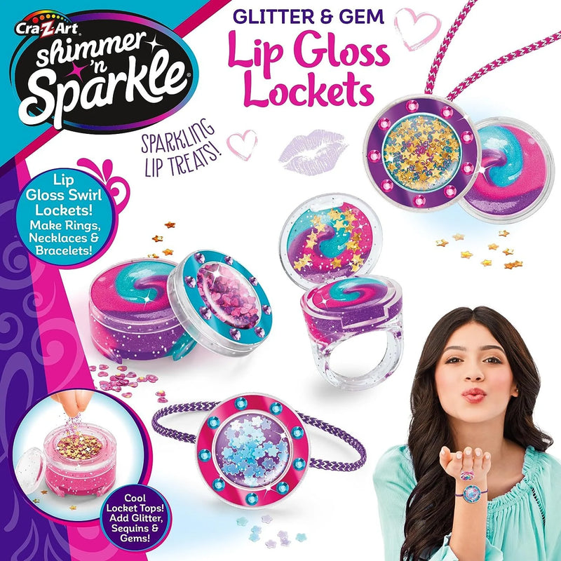 Shimmer N Sparkle: Glitter & Gem - Lip Gloss Lockets
