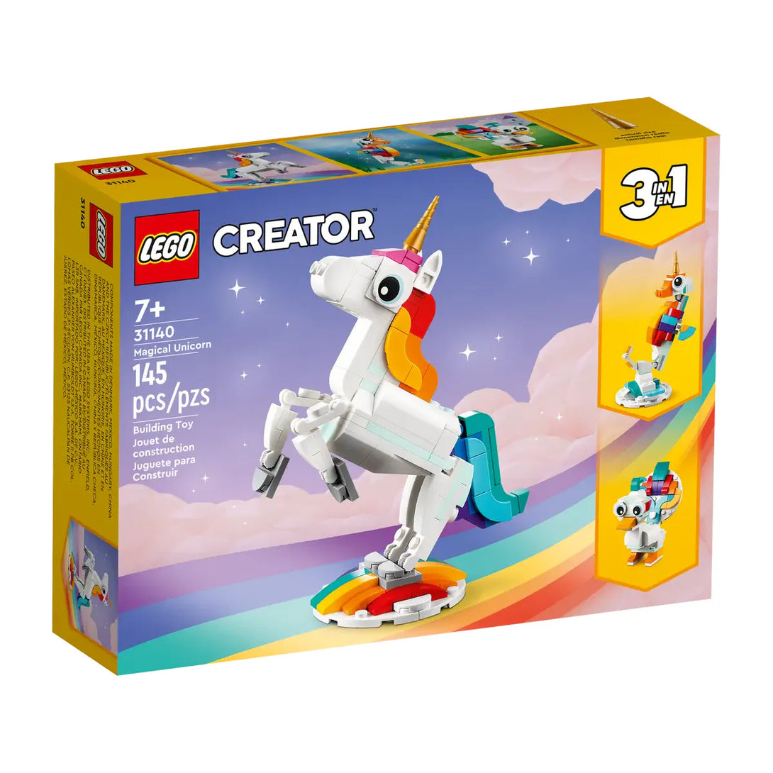 LEGO Creator 3 in 1 31140 Magical Unicorn packaging.