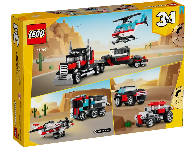 LEGO Creator 3-in-1 31146 Flatbed Truck with Helicopter