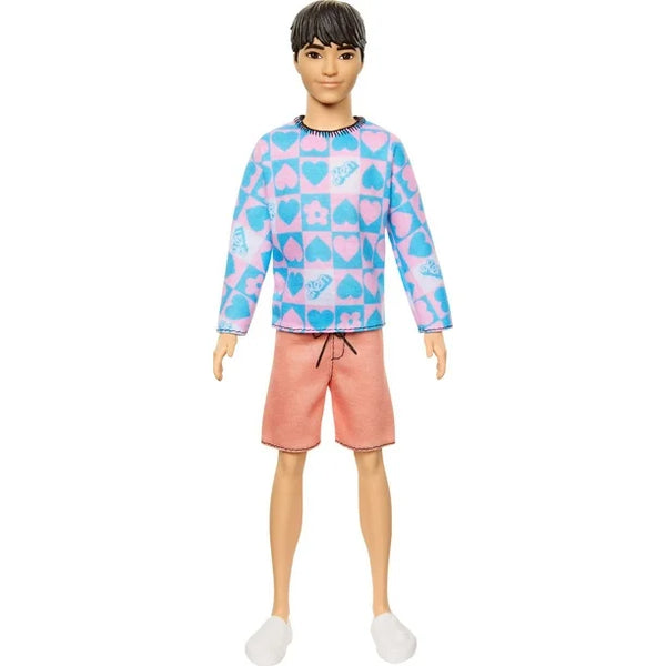 Barbie Fashionistas Ken Doll with Pink and Blue Patterened Shirt