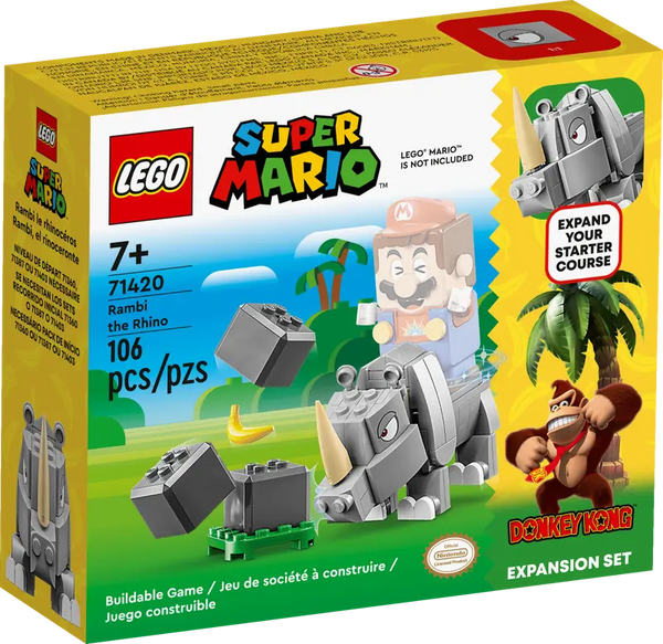 LEGO MARIO 71420 Rambi the Rhino Expansion Set