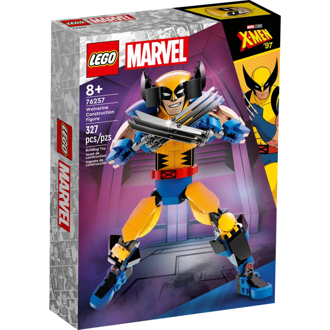 LEGO Marvel Wolverine construction figure packaging on a white background