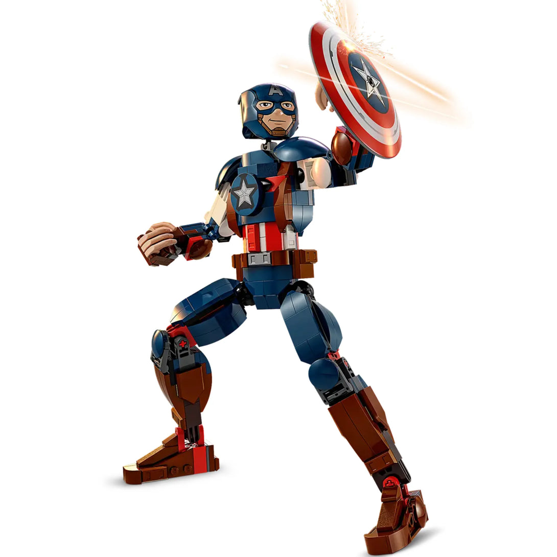 LEGO 76258 Captain America figure holding a shield on a white background