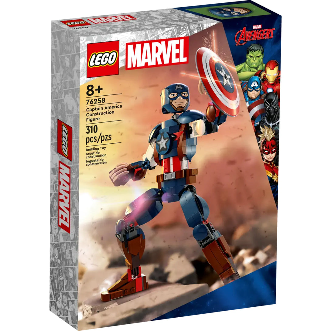 LEGO Marvel Captain America 76258 construction figure packaging on a white background