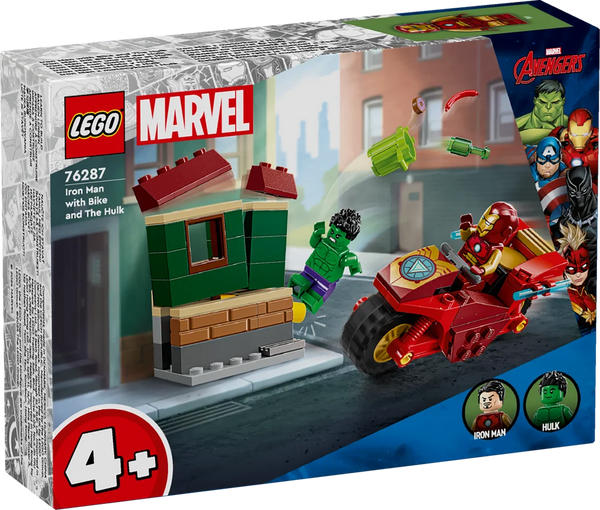 LEGO Marvel 76287 Iron Man with Bike and The Hulk