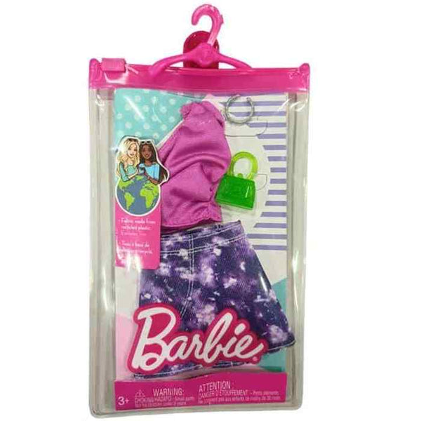 Barbie Clothes Complete Look Pink Top And Tie-Die Skirt