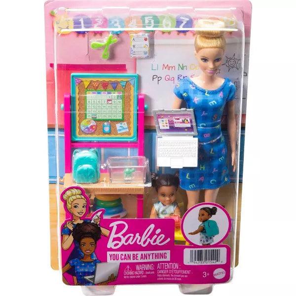 Barbie Teacher Playset with Doll & Toddler