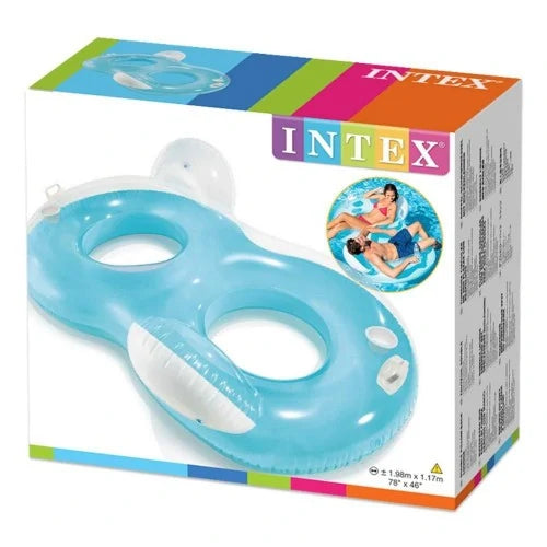 Intex Double Pillow Back Lounge Inflatable Pool Beach