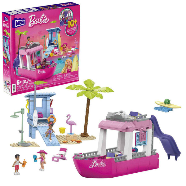 MEGA Barbie Malibu Dream Boat Building Playset