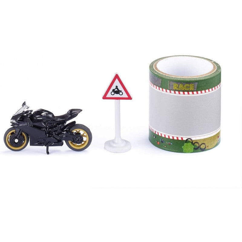 Siku 1601 Ducati Panigale 1299 With 5 Meter Road Tape - Siku - Toys101
