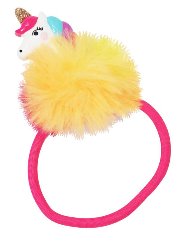 Pink Poppy Pom Pom Bow Hair Elastic - Pink Poppy - Toys101