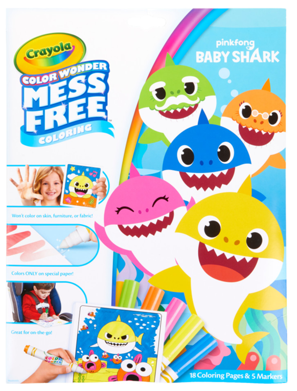 Crayola Colour Wonder Mess Free Colouring Baby Shark - Crayola - Toys101