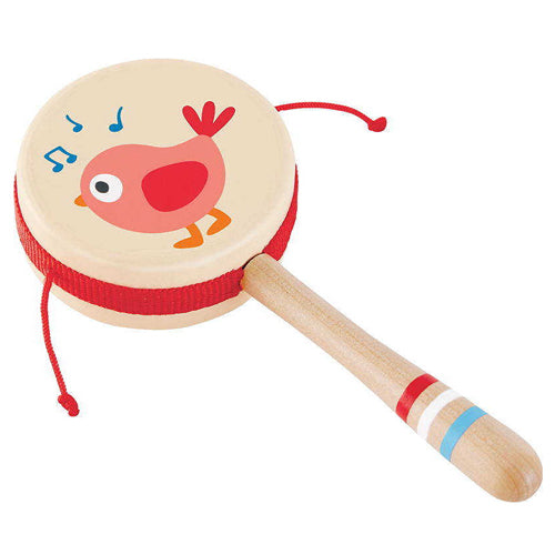 Hape Twittering Bird Drum Shaped Rattle - Hape - Toys101