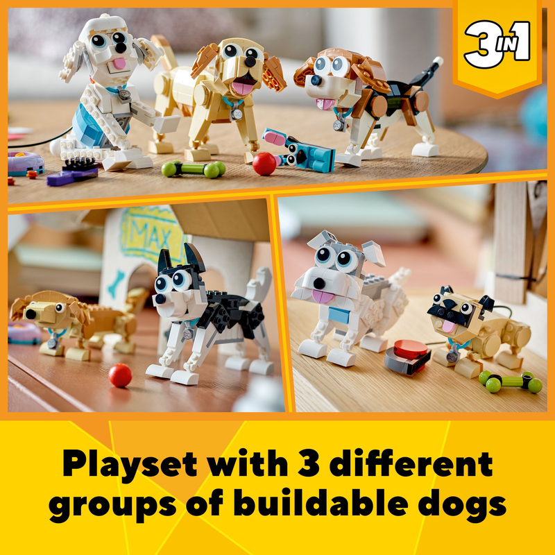 LEGO CREATOR 3 IN 1 31137 ADORABLE DOGS