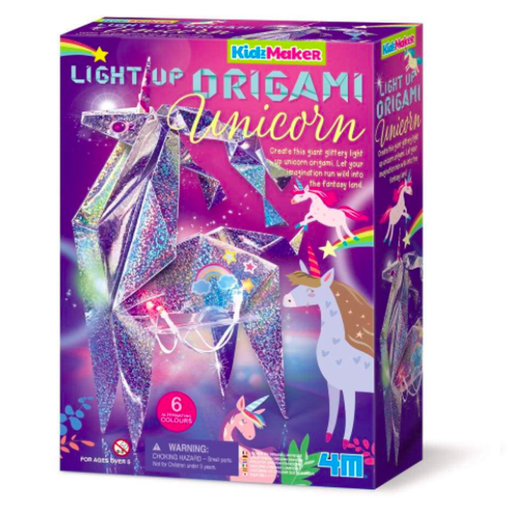4M Kidz Maker Holographic Light-Up Origami Unicorn