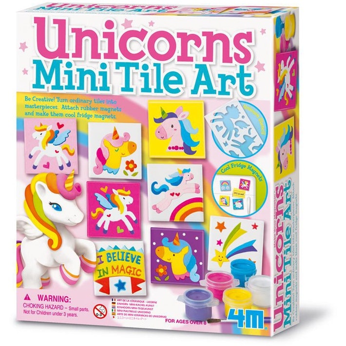 4M Unicorns Magnetic Mini Tile Art - 4M - Toys101
