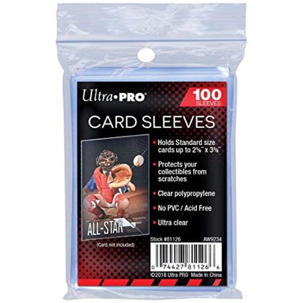 Ultra Pro Card Sleeves 100pack 2-5/8 x 3-1/2