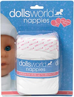 DOLLS WORLD NAPPIES 5 PACK