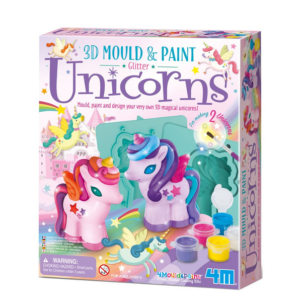 4M Mould & Paint Glitter 3D Unicorns