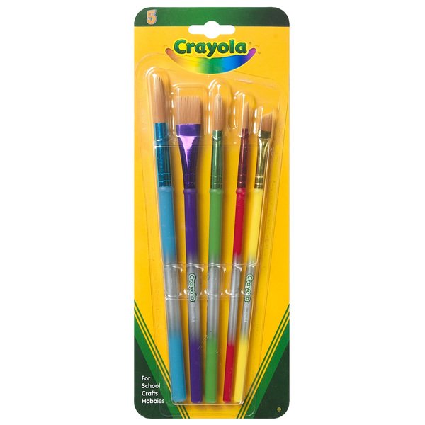 Crayola 5 Art & Craft Brushes - Crayola - Toys101