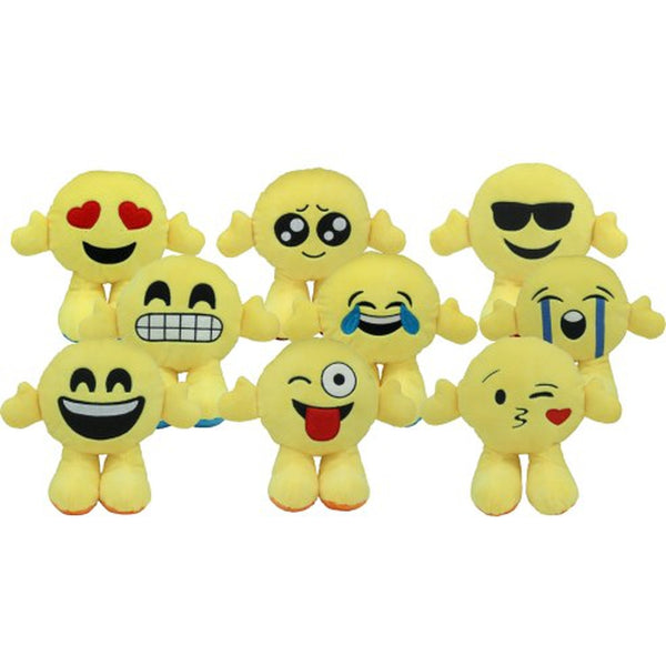 Teddy Time Plush Emoji 22cm Assorted Styles/Colors