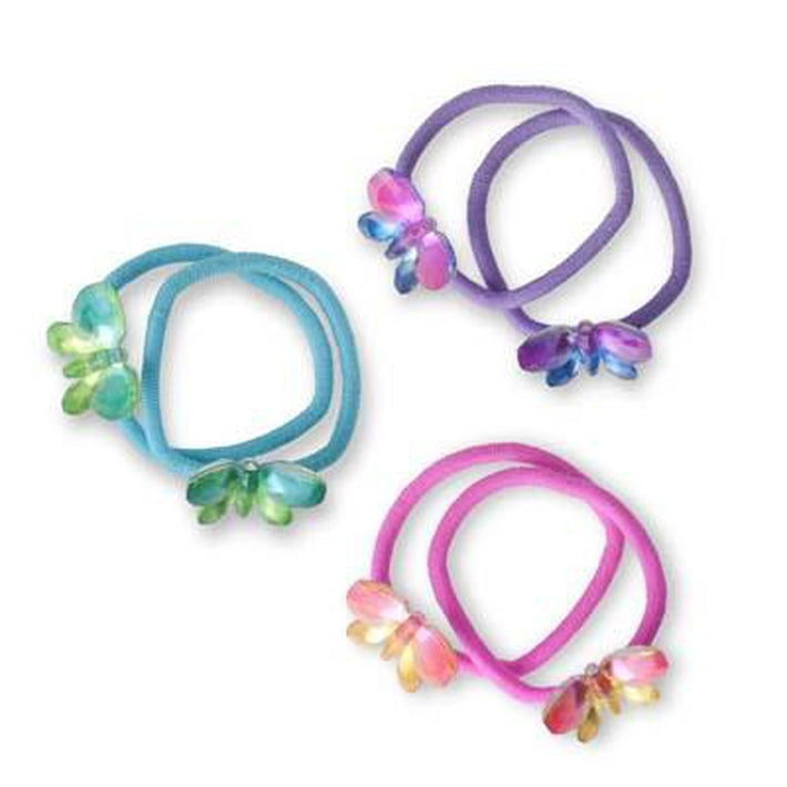 Pp Ombre Butterfly Hair Elastics - Pink Poppy - Toys101