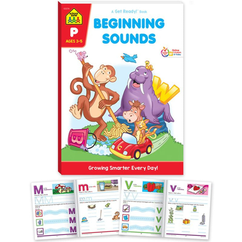 School Zone Activity Book Beginning Sounds - School Zone - Toys101