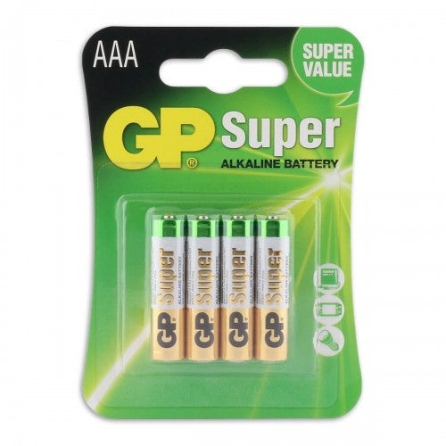 Gp Super Alkaline Aaa 4 Pack Batteries - GP Batteries - Toys101