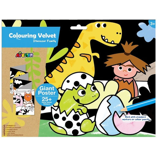 Avenir Colouring Velvet Dinosaur Family