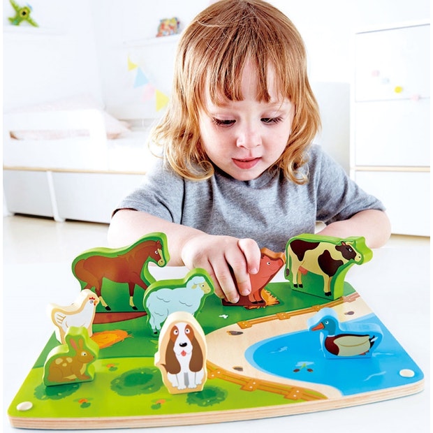 Hape Farm Animal Puzzle & Play - Toys101