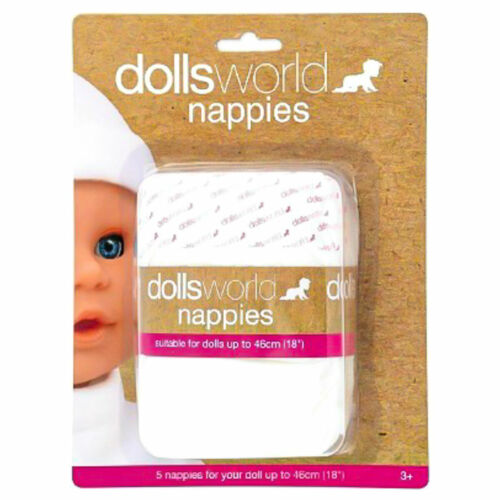 Dolls World Nappies 5Pc