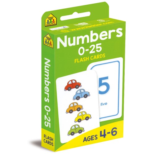 School Zone Numbers 0-25 Flash Cards - School Zone - Toys101
